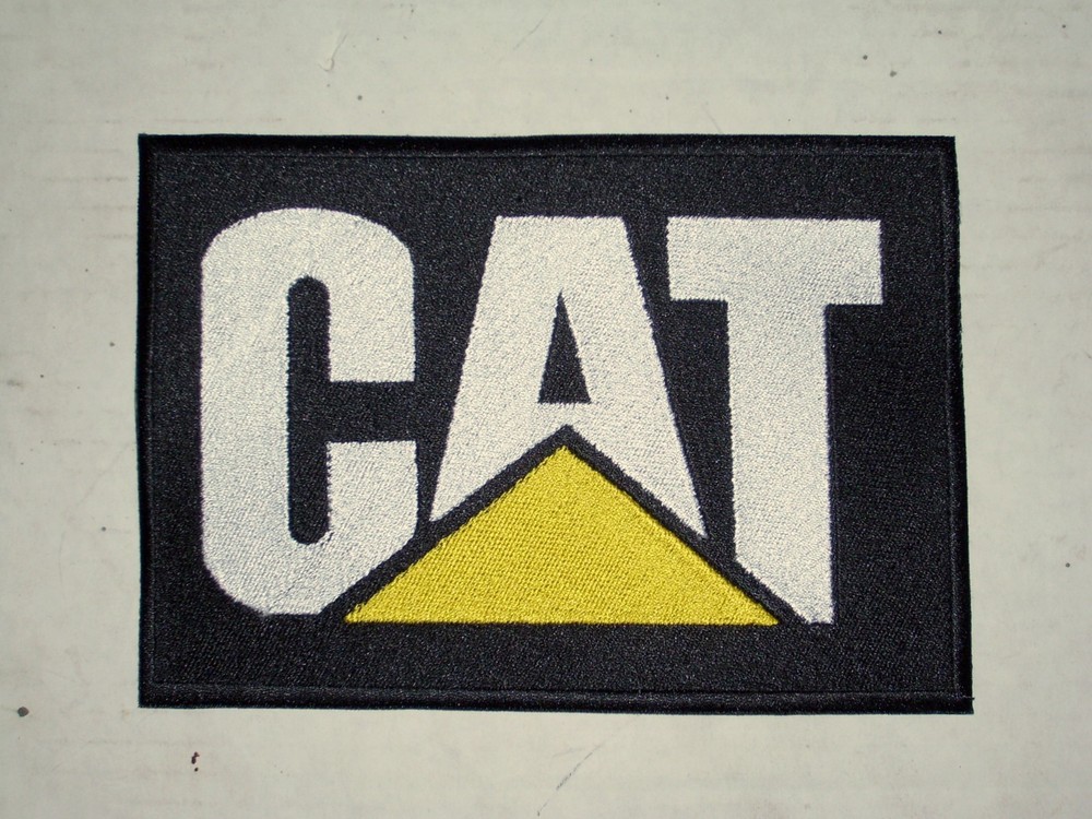 Large 7x9 CAT Caterpillar Embroidered Patch, sew on
