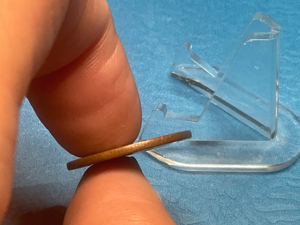 1967 Washington quarter——-ERROR VERY LITTLE CLADDING 99% COPPER———-