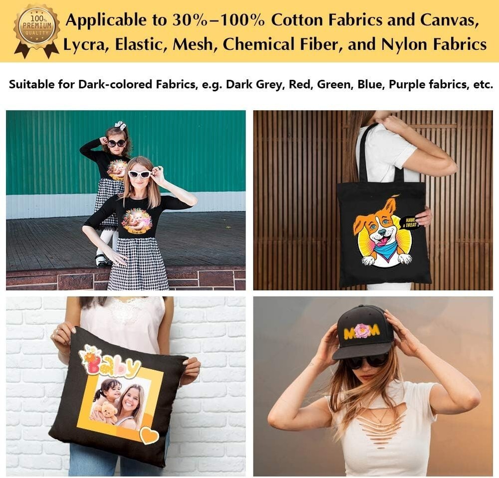 Brilliant Versatile Premium Dark Transfer Paper - 10 Sheets