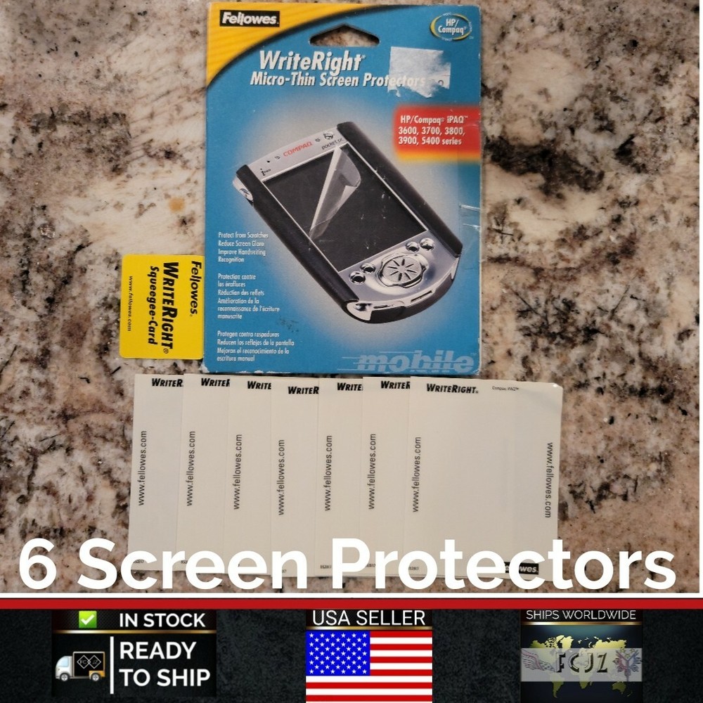 Fellowes - Write Right Screen Protectors for iPAQ Pocket PC (6  Pack) - OPEN BOX