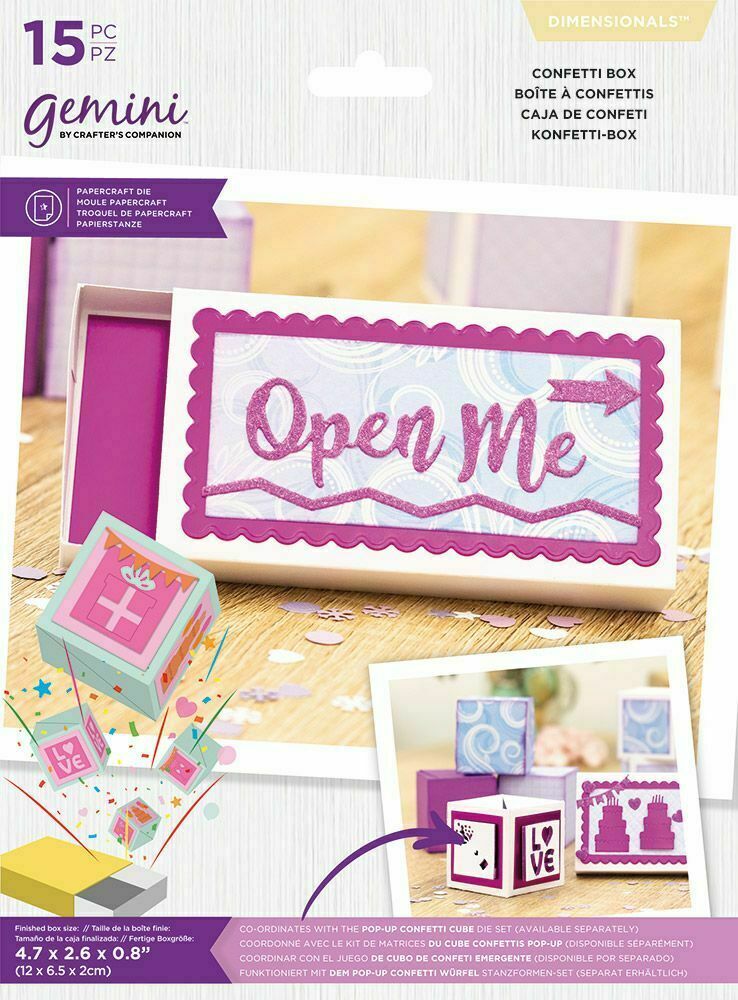 3Gemini Pop Up Confetti - Dimensionals - Pop-Up CONFETTI Box or Cube Collection