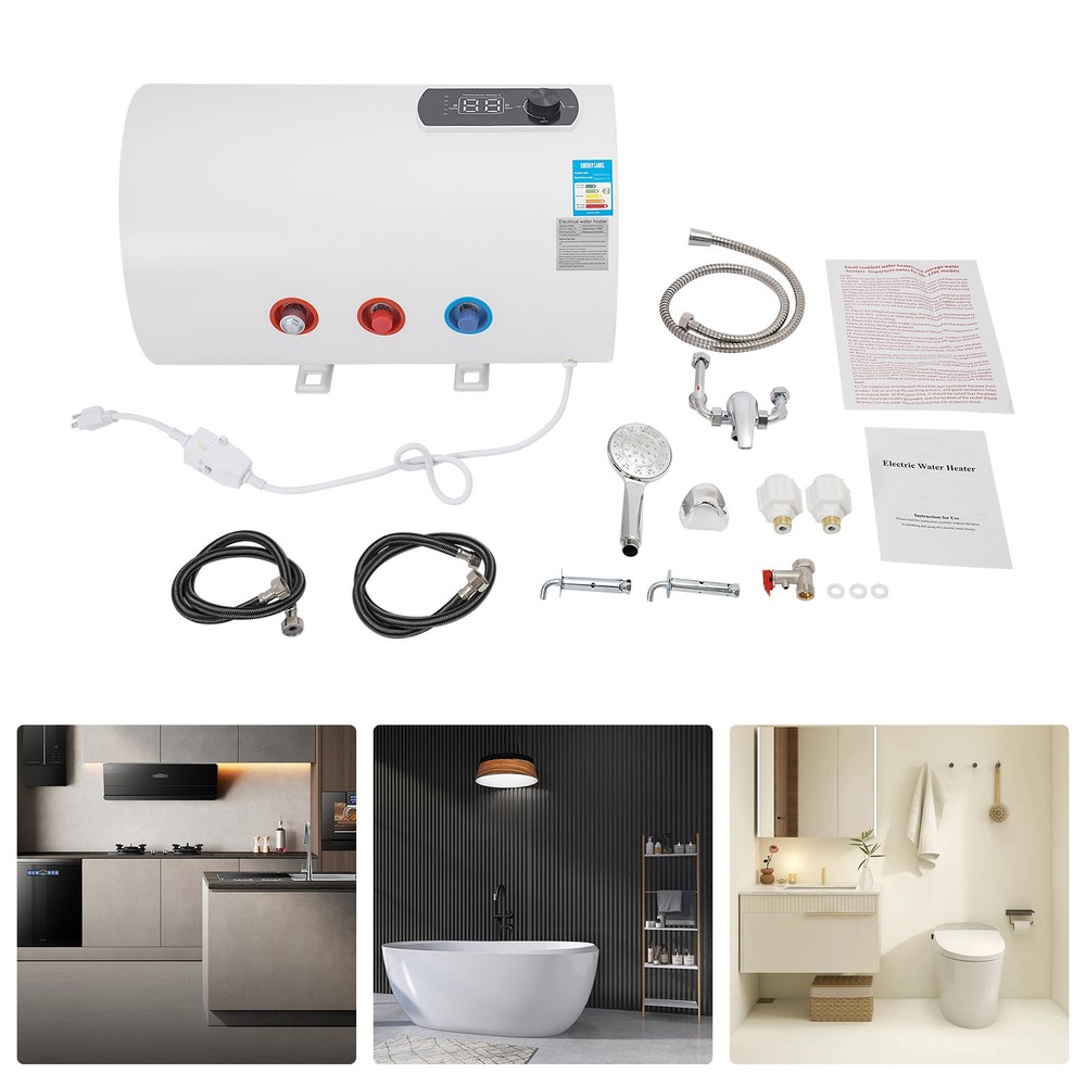 Electric Hot Water Heater Wall-Mounted Electric Tank Hot Water Heater 1500W