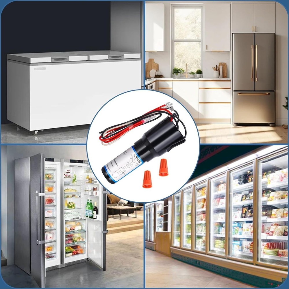 Durable Compressor Hard Start Kit for Refrigerators & Freezers - 3-Piece Set