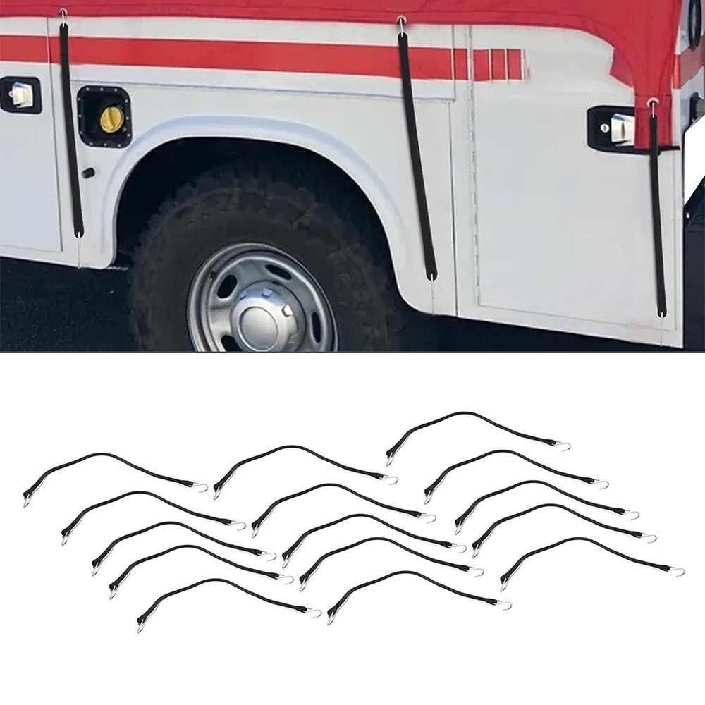 Heavy Duty Rubber Tarp Straps Tie Down Bungee Cords With Hooks 41"