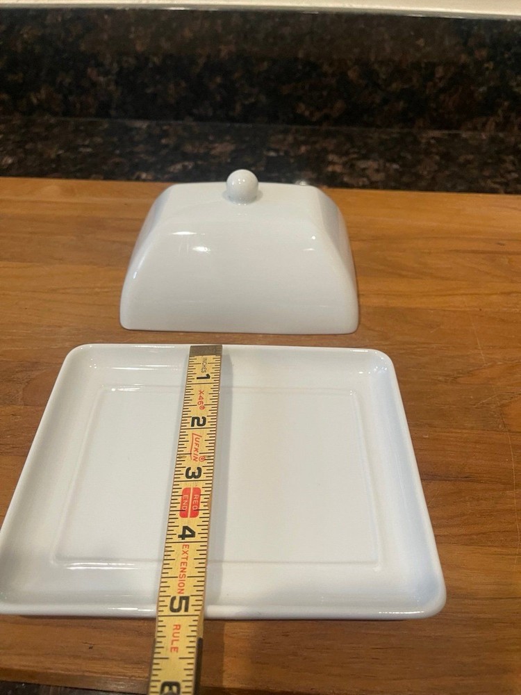 Maison Neuve Ceramic Dome White Butter Dish