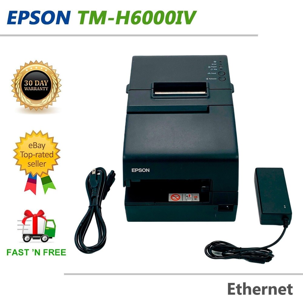 Epson TM-H6000IV Multi-function POS Compact Receipt Thermal Printer USB Endorser