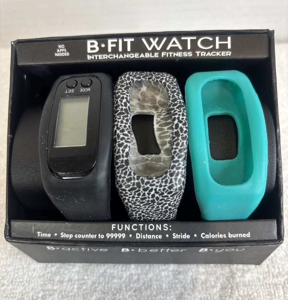 B Fit Interchangeable Set of 3 Silicone Bands ONLY Watch Untested