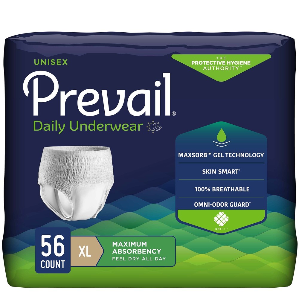 Prevail Disposable Underwear X-Large Maximum 56 Ct