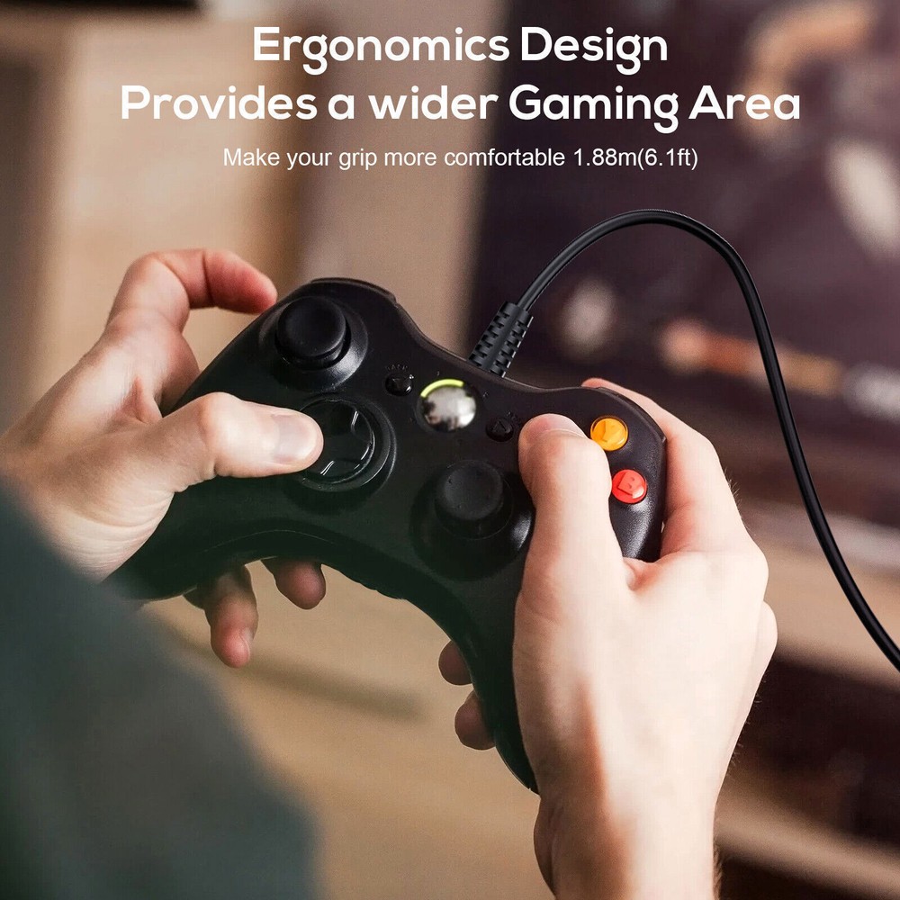 Wired PC Controller for Xbox 360, Game Controller for Steam PC Xbox 360 Slim