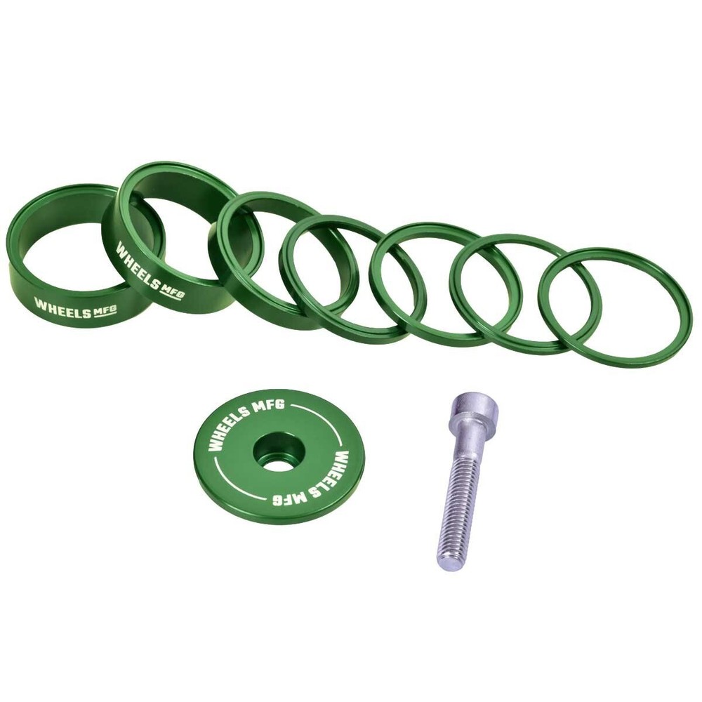 Wheels MFG StackRight Essential Headset Spacer Kit - Colour Green