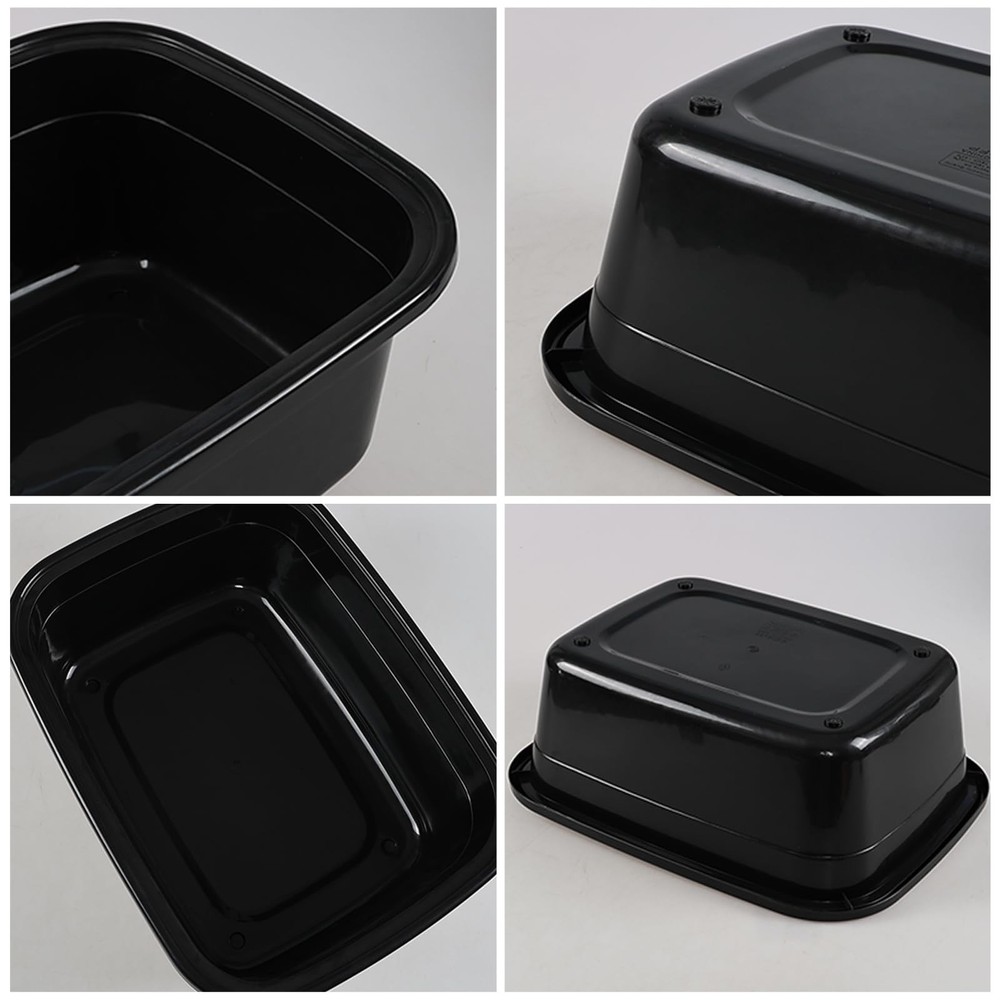 Saedy 2-Pack 18 Quart Plastic Kitchen Washing Basin, Rectangular Dishpan Wash...