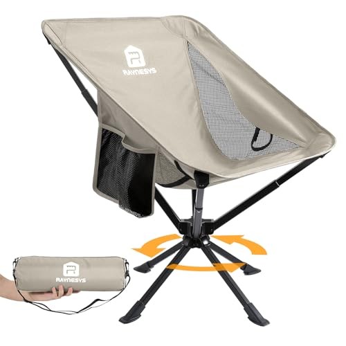 Portable Camping Chair 8 Seconds Quick Setup Folding Camping 1 Pack Khaki