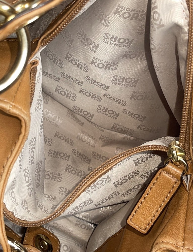 Michael Kors - Brown Drawstring Shoulder Bag, Gold Hardware