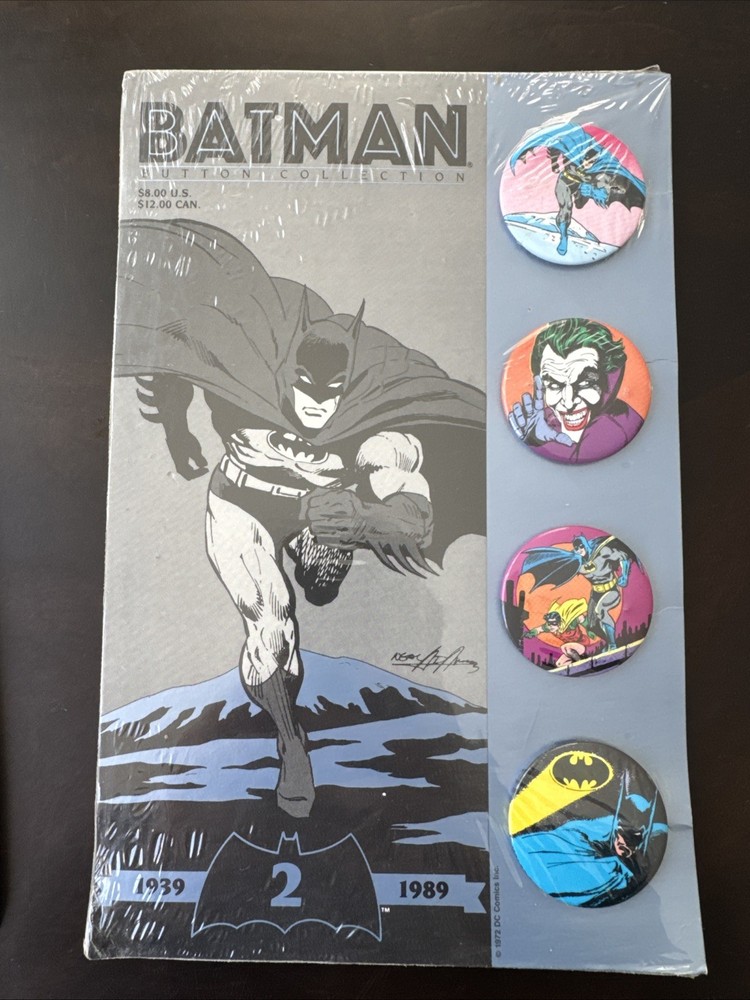 Batman Button Collection Set 1,2,3 DC Comics 1989 Factory Sealed