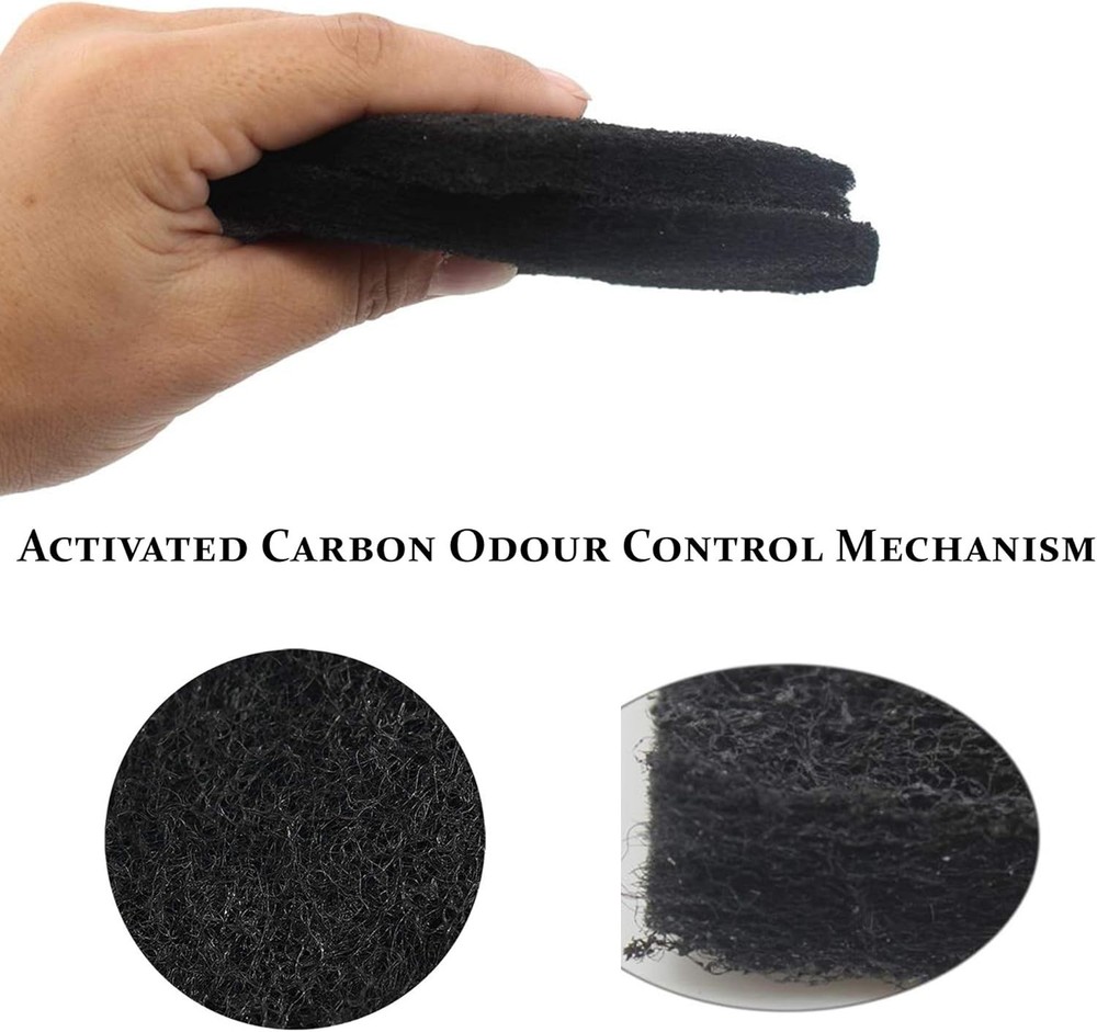 8 Pack Extra Thick Charcoal Filters Kitchen Compost Bins Activated Carbon