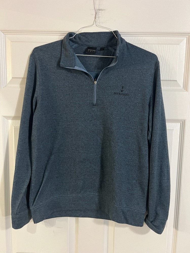 DUNNING GOLF MENS 1/4 ZIP LONG SLEEVE PULLOVER MIRABEL GOLF COURSE MEDIUM