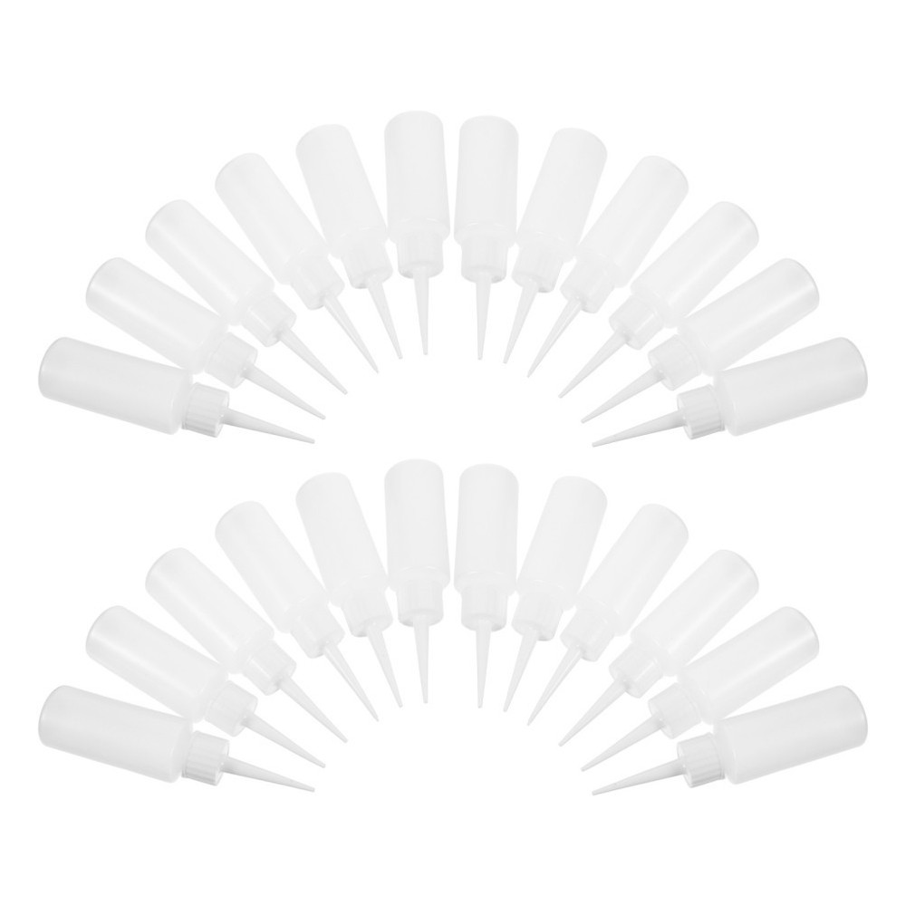 100 Pcs Sewing Agent Bottle Empty Dropper Bottles Mini Squeeze Black Plastic