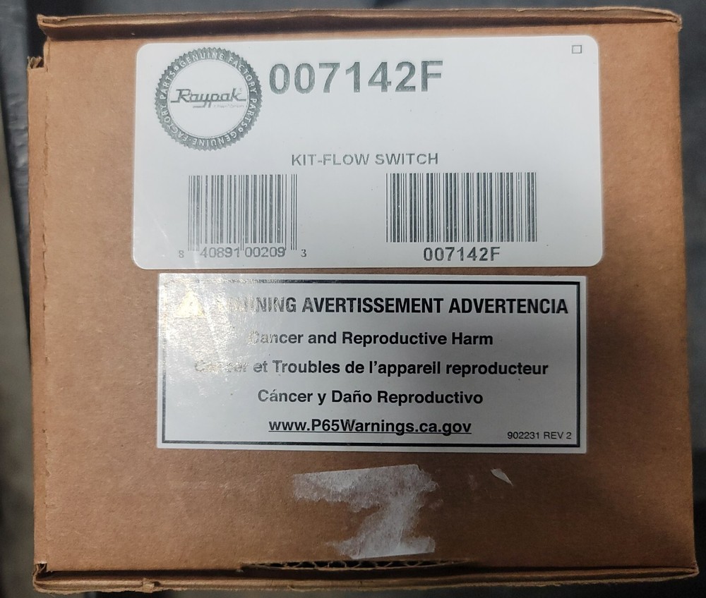 Flow Switch, Raypak Hi Delta Heaters #007142F