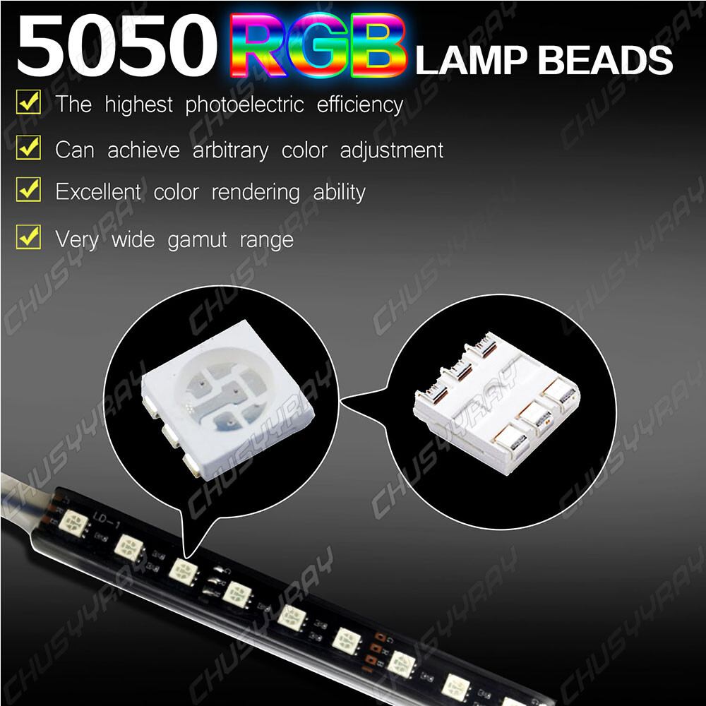 Car LED Strip Light Controller Car Interior cigarette lighter Atmosphere Lamp 4x