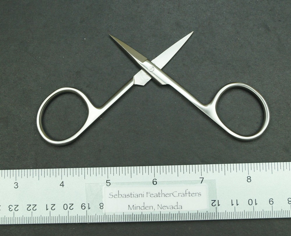 Sebastiani 4" Micro-Tip Fly Tying Stainless Scissors for Needlework/Crafts New