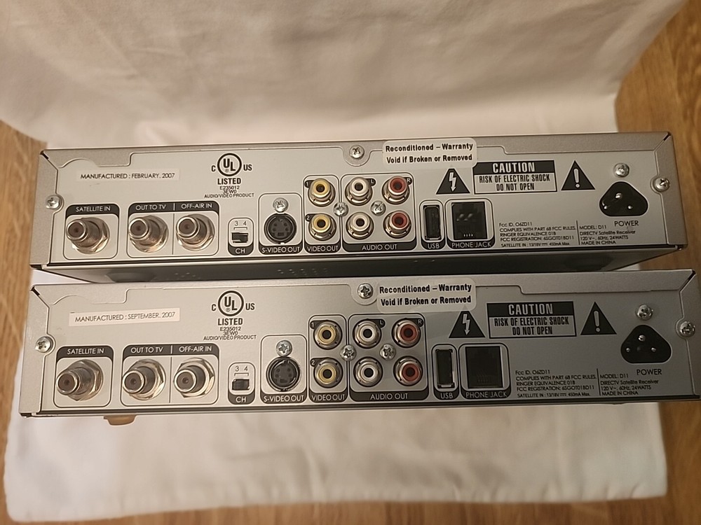 Direct TV Two D11 Recievers Untested
