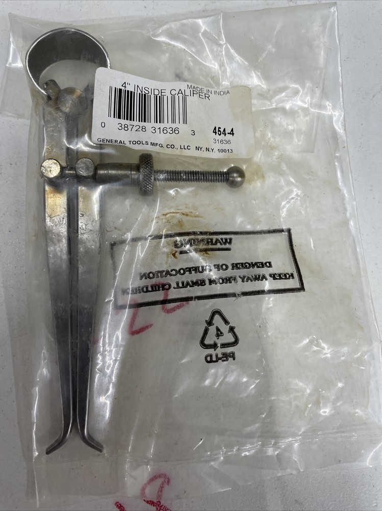 GENERAL TOOLS 4" Inside Caliper Solid Nut 454-4
