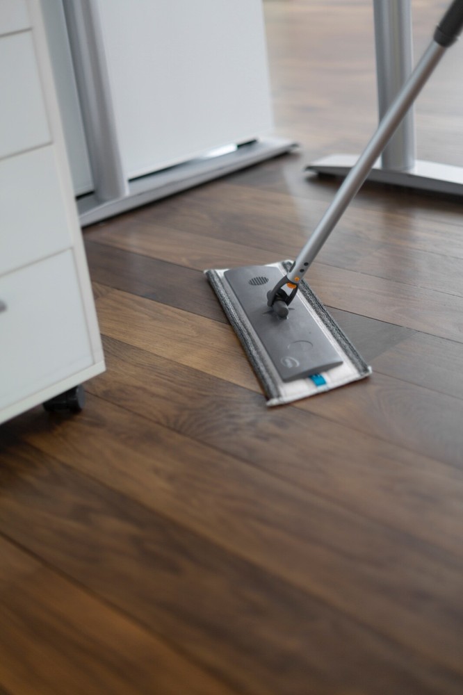 Vikan 547640 DampDry 31 microfiber mop, Hook & loop, 40 cm, Grey