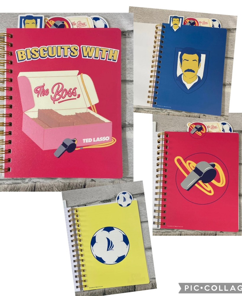 Ted Lasso Biscuits With The Boss 4 Tab Journal Notebook 96 Sheets