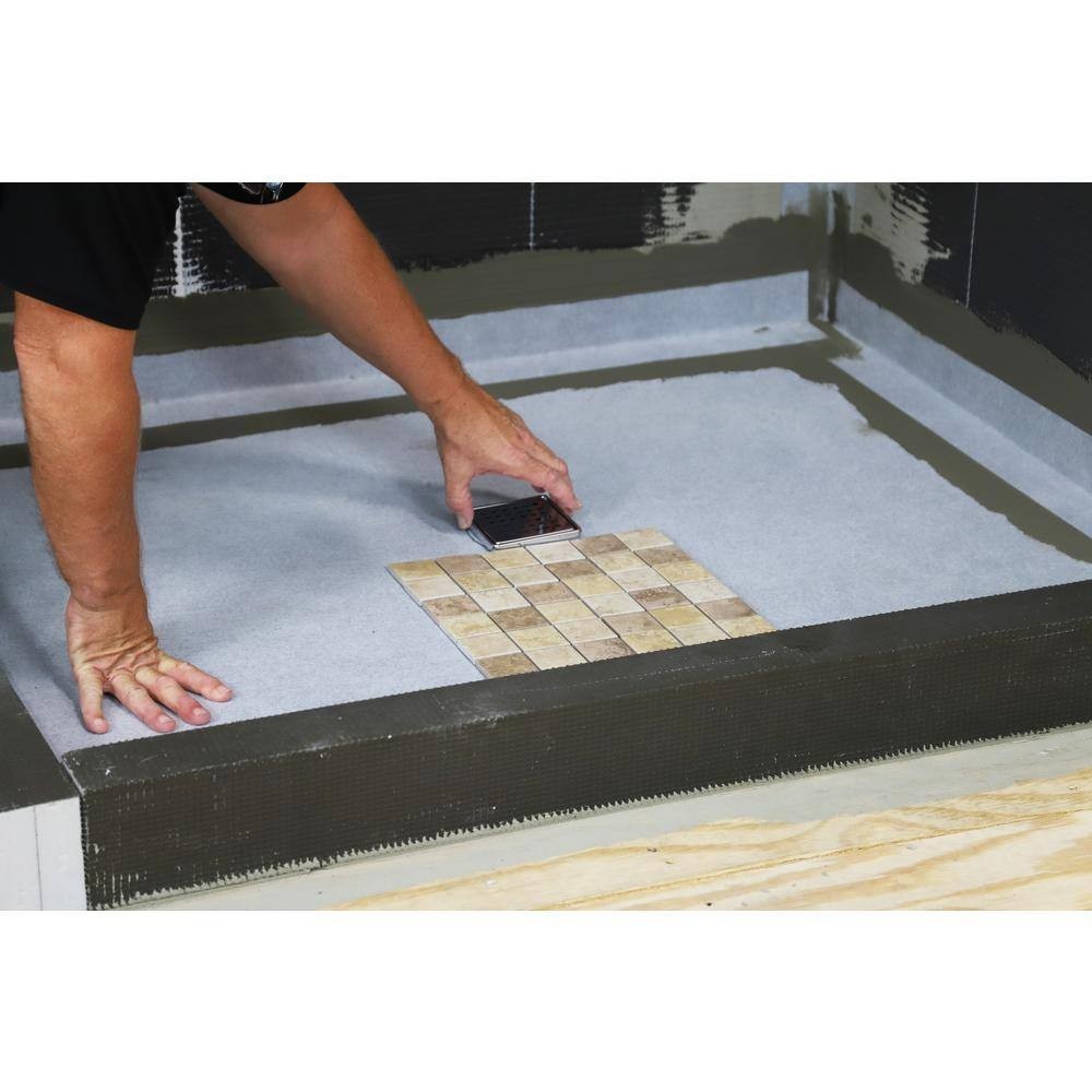 Everbilt Shower System 4 in. Brushed Chrome Drain Grate