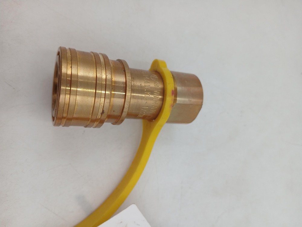 Brass Gas Quick Disconnect Socket 1/2" NPT Yellow Cap Fitting Only Brass