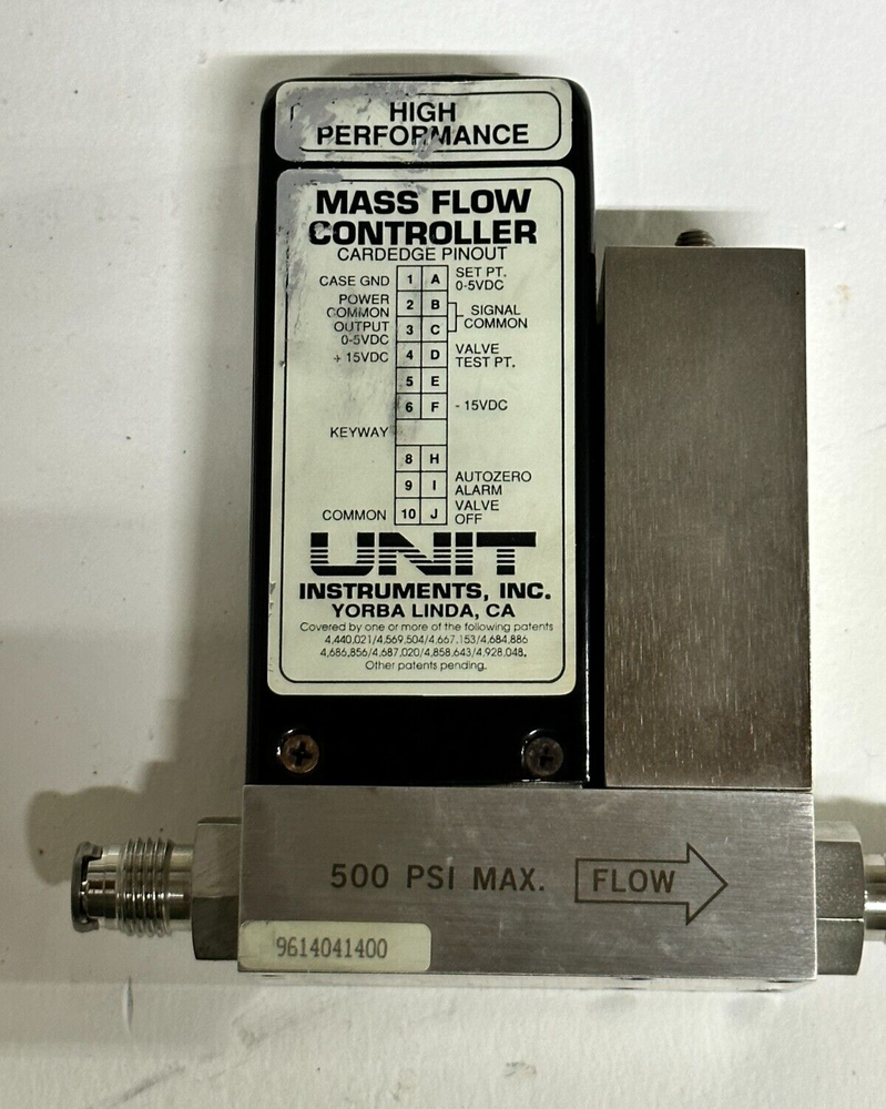 Unit Instruments, UFC-1100A, Mass Flow Controller, 1.5 SLM GAS He