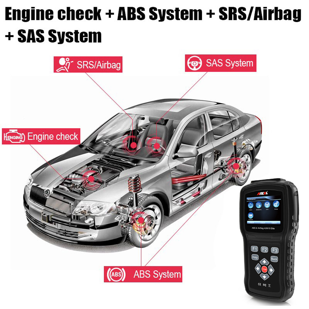 AD610 ABS SRS SAS Reset Engine Diagnostic Tool ANCEL AD610 Plus Auto Scanner