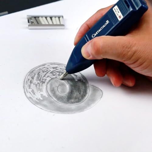 Battery-Operated Eraser & Refills None White