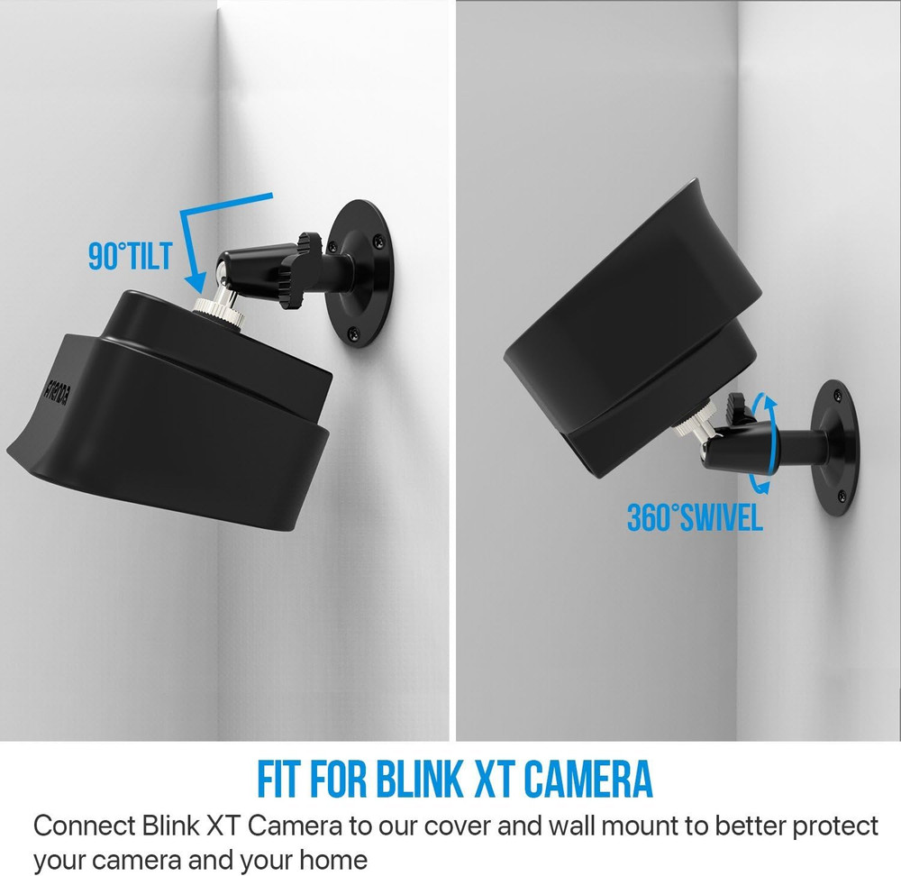 Black 360 Degree Adjustable Wall Mount Bracket and Silicone Protective