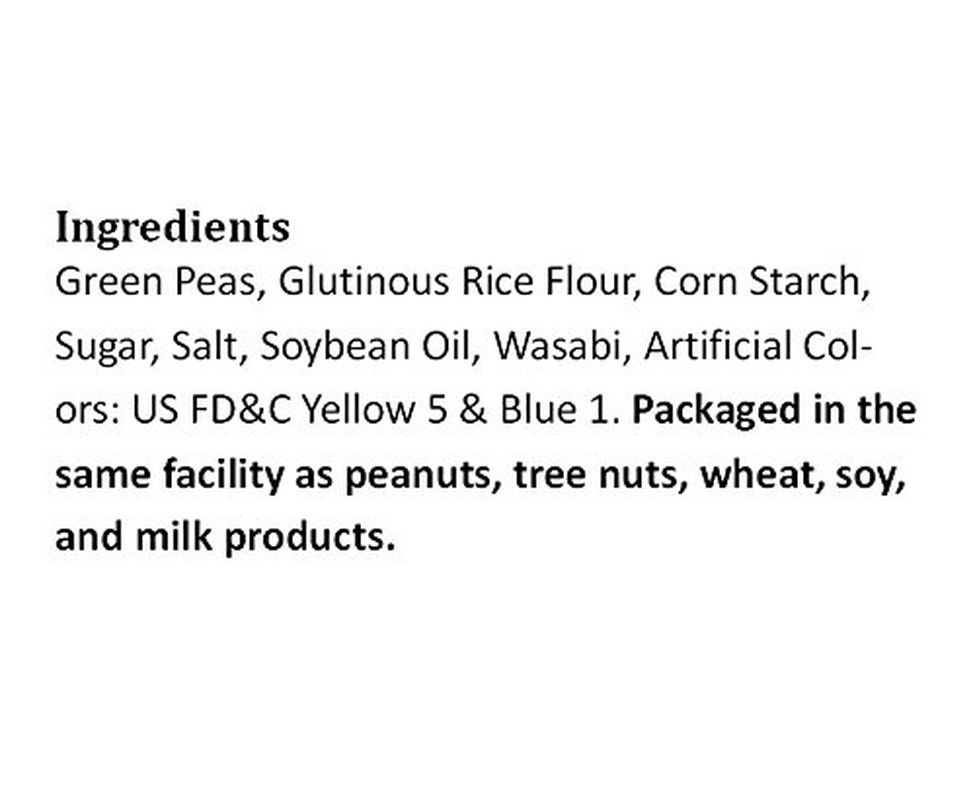 Hot Wasabi Green Peas 2 Lbs -