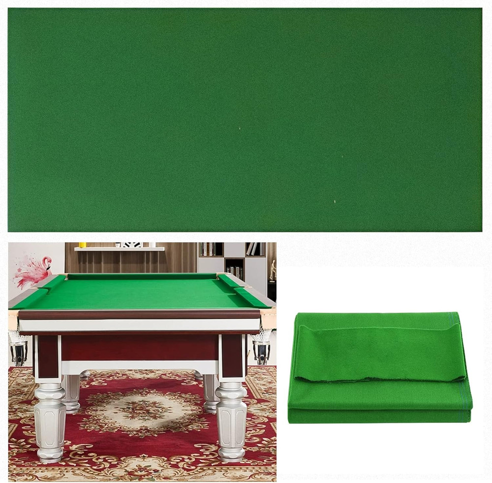 8" Pool Table Felt W/ 6 Cloth Strips, Pre Cut Billiard Table Cloth Felt