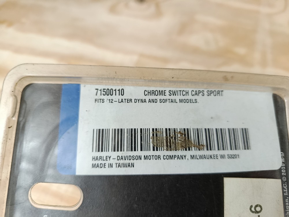Genuine Harley Davidson Chrome Switch Caps 71500110