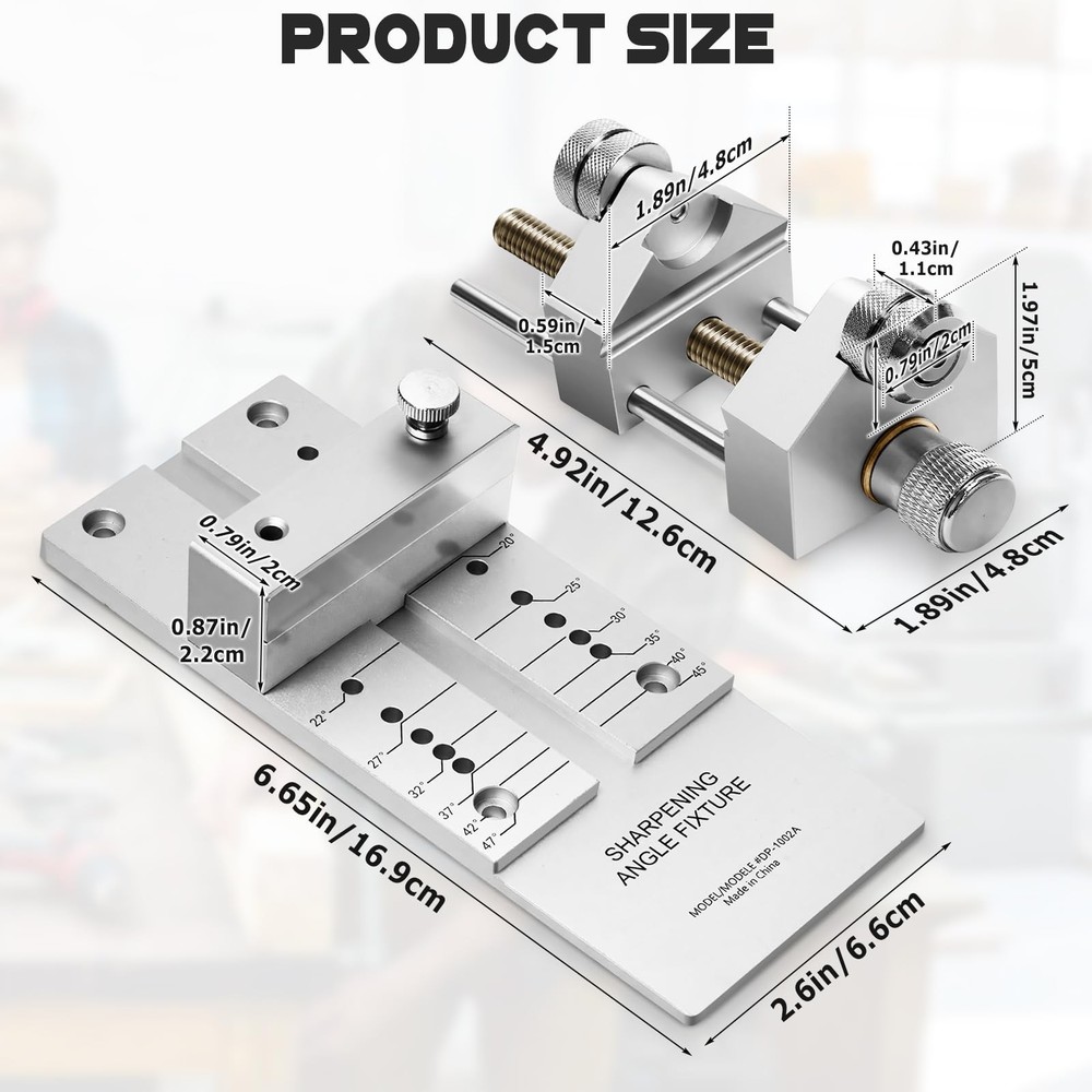 Chisel Sharpening Jig, Precise Honing Guide System with Adjustable Angle Gauge a