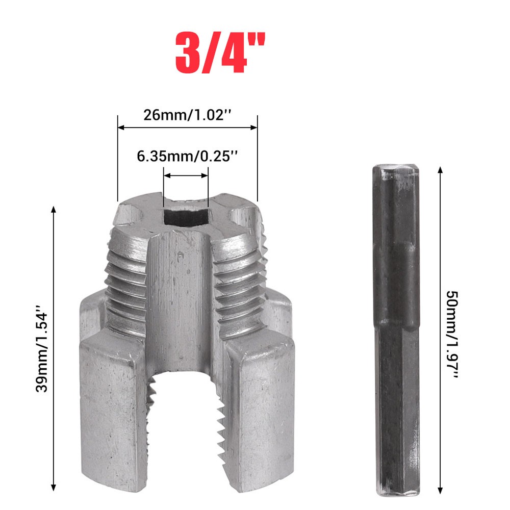 2Pack Integrated Internal & External Pipe Threading-Tool, PVC Pipe Threader Kit