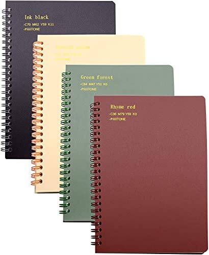 4 Pack Spiral Bound Graph Notebook Grid Paper Journal for School Office