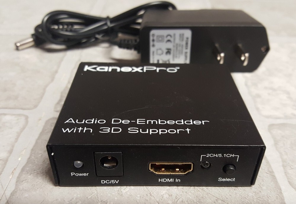 KanexPro Audio De-Embedder with 3D Support Includes Power Supply HAECOAX