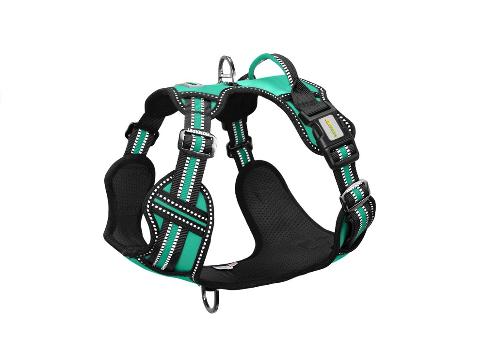 . No-Pull Dog Harness with Dual Leash Attachment Points, Soft Adjustable Padd...