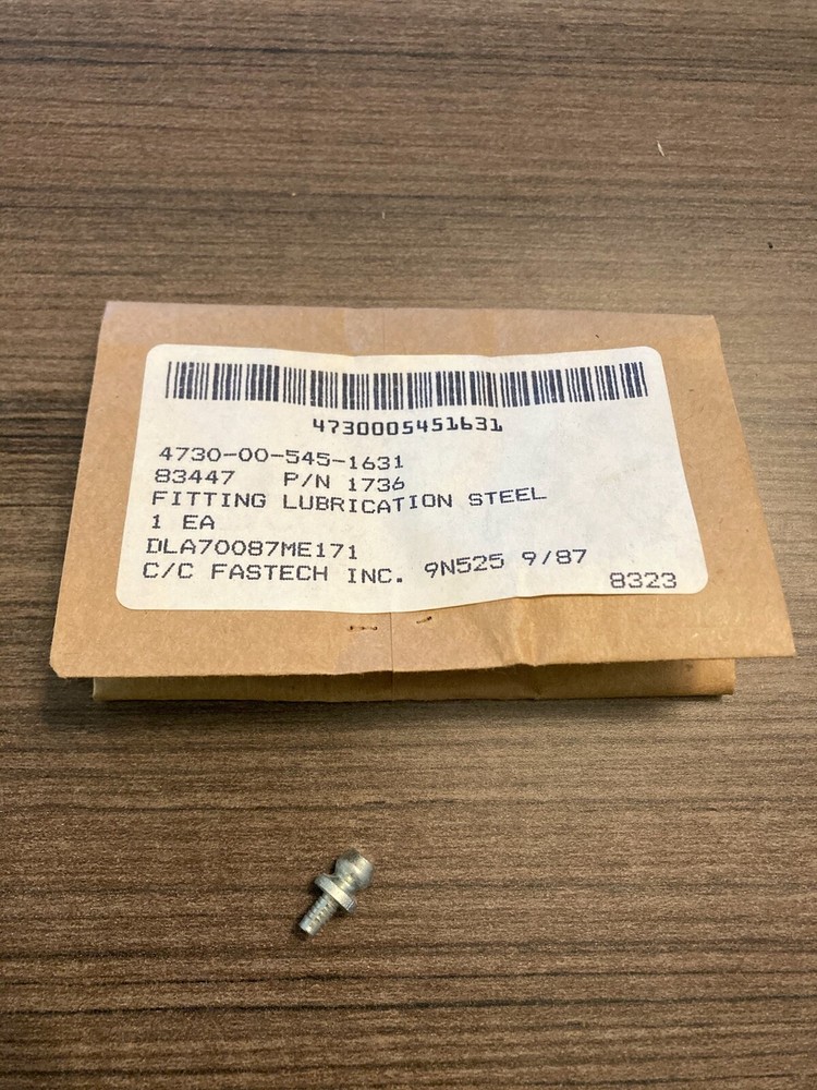New Aircraft Grease Fitting, for Scott 3200, PN 1736