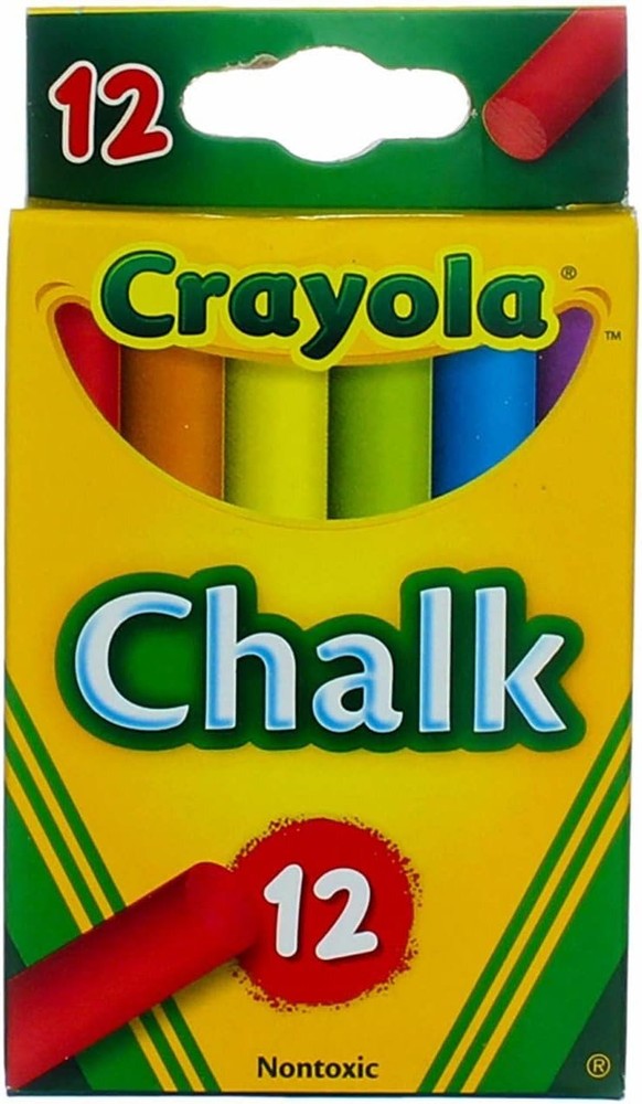 Crayola Chalk, Assorted Colors 12 ea ( Pack of 1)
