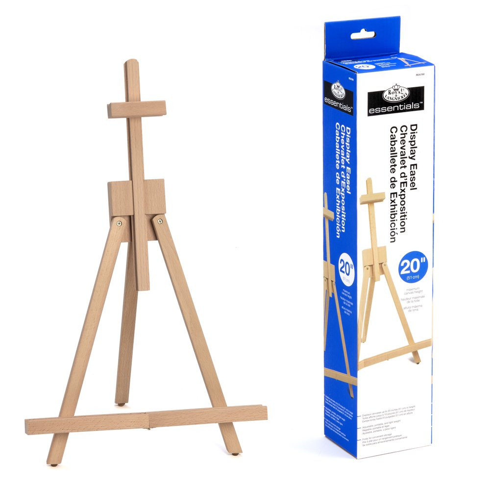 TABLETOP WOODEN EASEL Adjustable Picture Tripod Display, 20" Max
