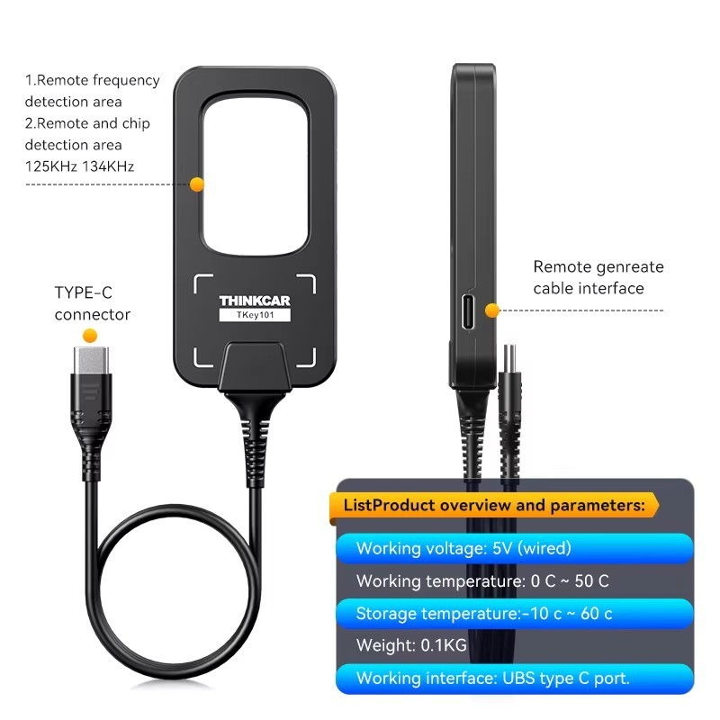 THINKCAR TKEY101 Car kёy Programmer with 6 Unit Remote Keys For THINKSCAN 689BT