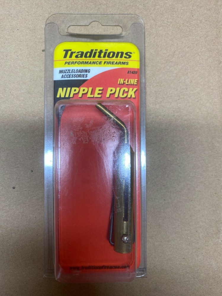 Traditions Muzzleloader Nipple Pick, In-line Retractable, Brass A1420 *NEW*