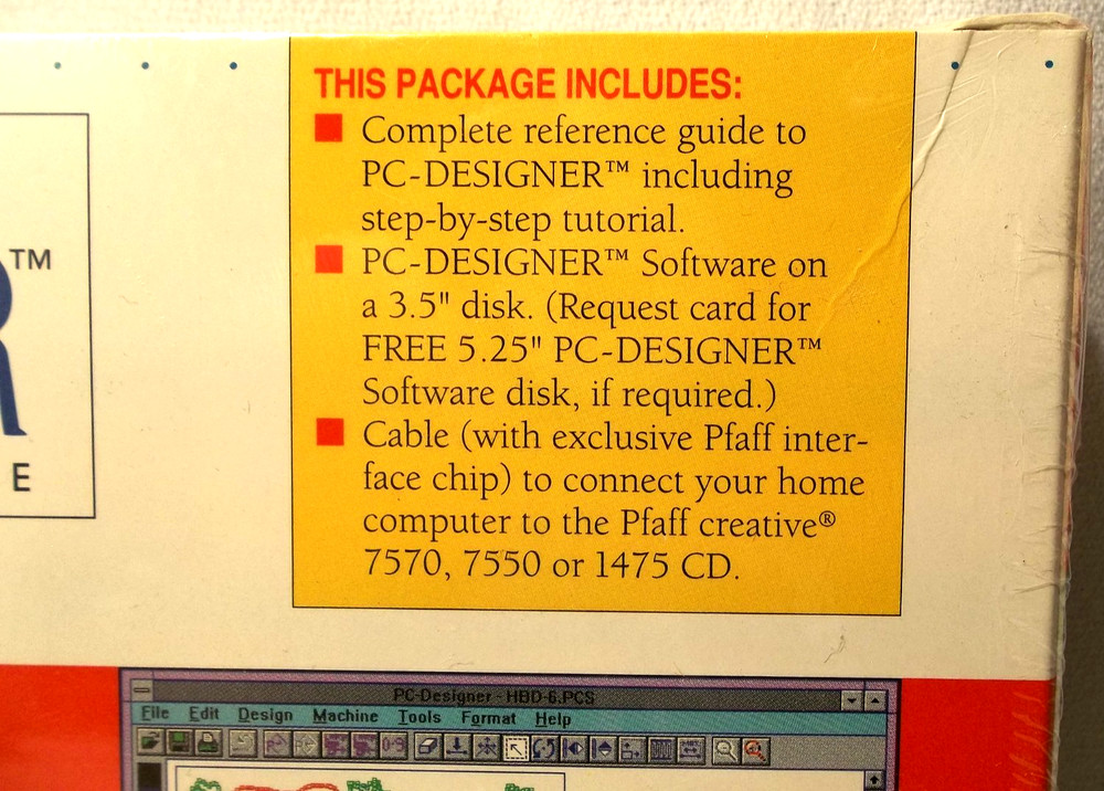 PFAFF 7570 7550 PC Designer Software Version 2.0 Software cable Embroidery NEW