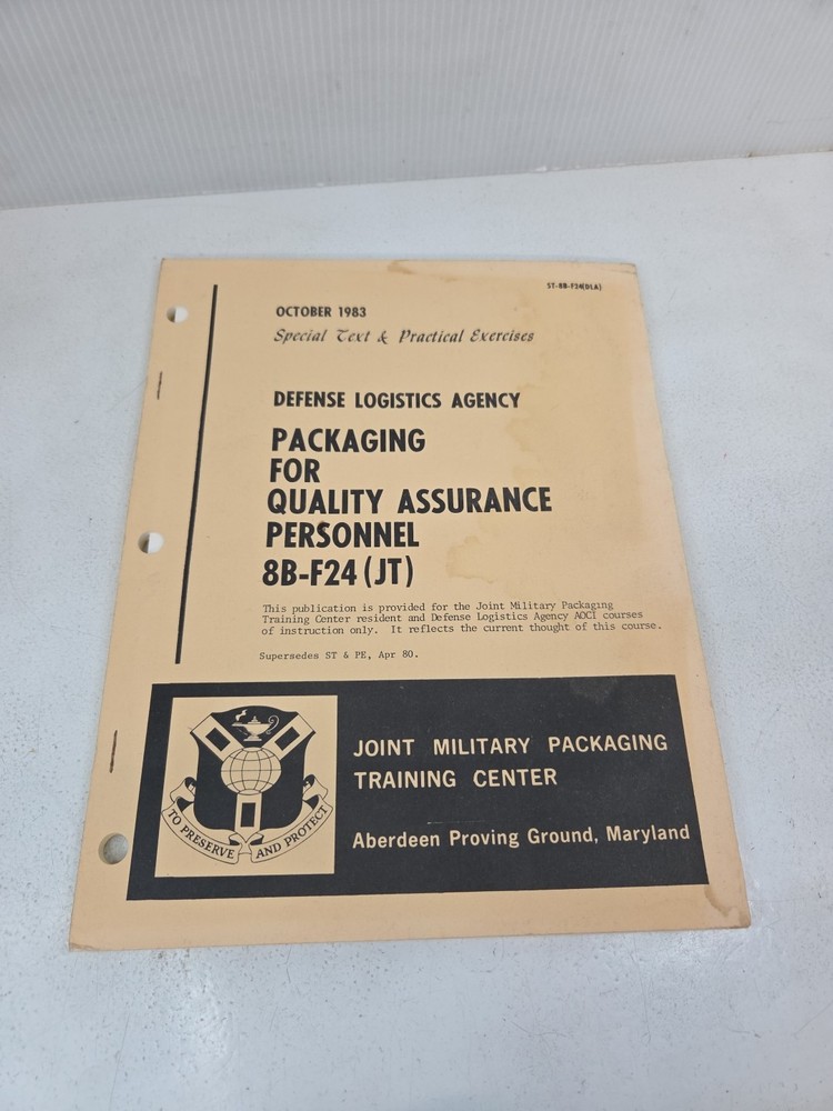 Joint Military Packaging Training Center 1983 Book