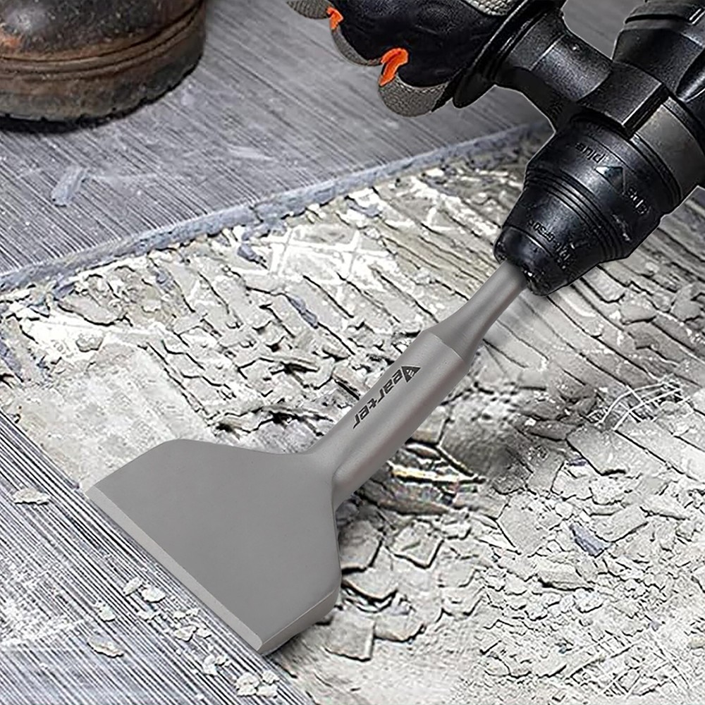 Vearter SDS Plus Floor Scraper 6.3"x3" Cranked Wide Chisel for Hammer Drill